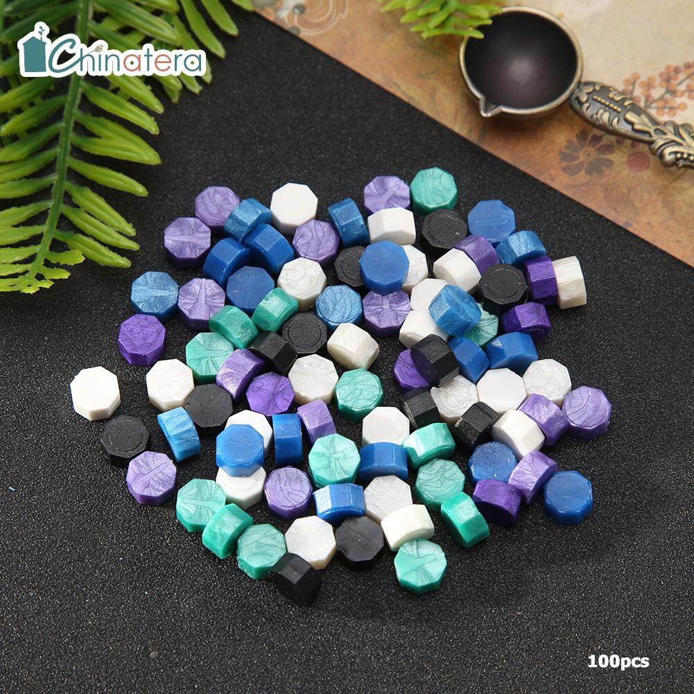 [Chinatera] 100pcs Retro Sealing Wax Grain Octagon Fire Painting Pill Stamping Envelope Wedding Ancient Sealing Wax Mixed Color