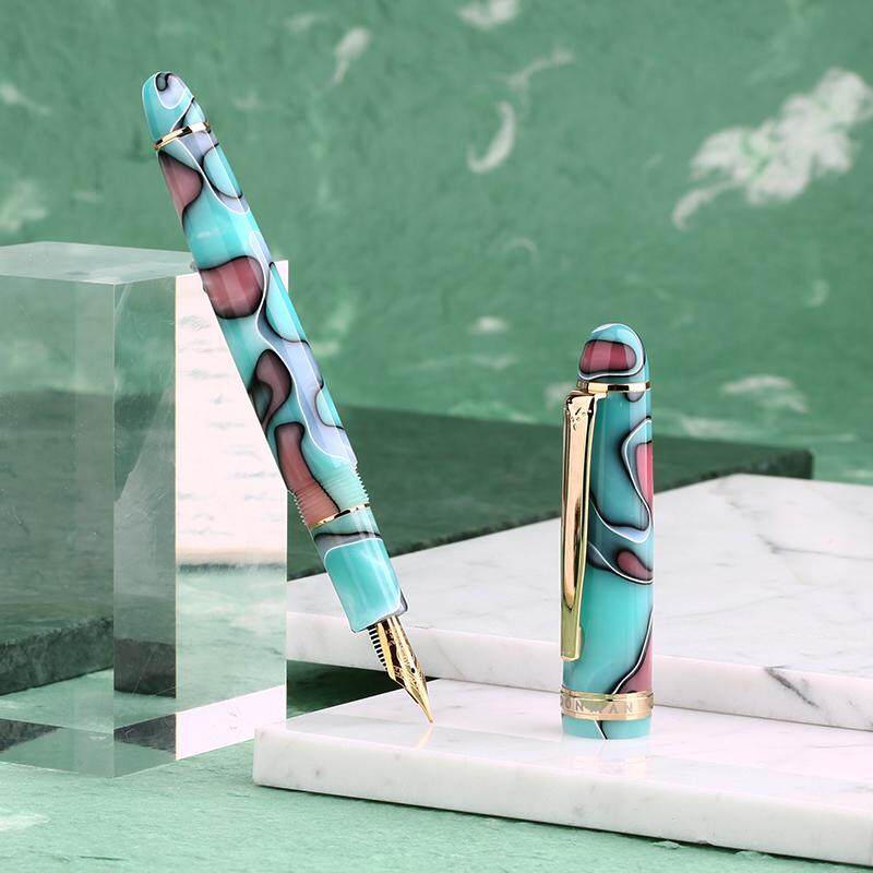 Moonman S3 Colorful Resin Fountain Pen Camouflage Gold-plated EF/F Nib Ink Pen 