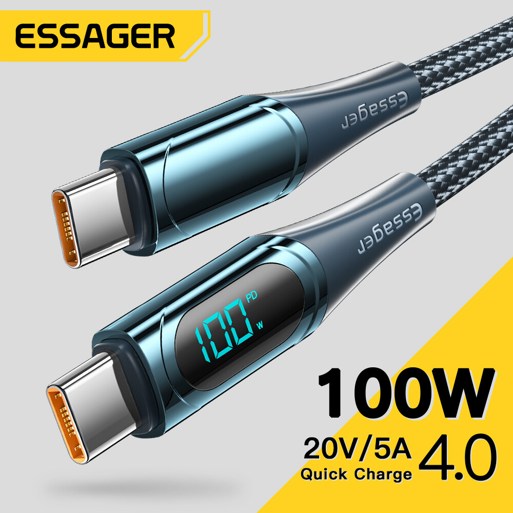 Essager Cáp USB Type C sang USB C Essager 100W/5A PD Sạc Nhanh