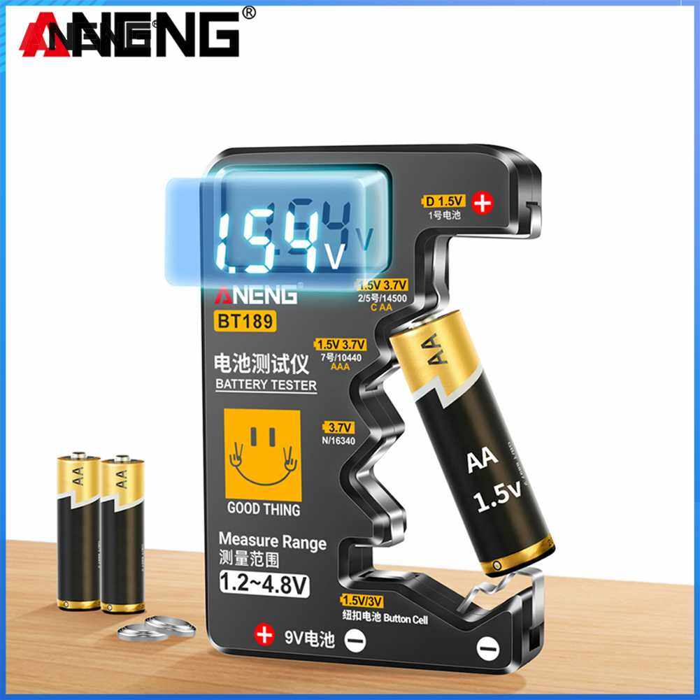 Battery Checker Universal Battery Life Tester LCD Display Batteries Power Testing Portable Battery Tester Volt Checker