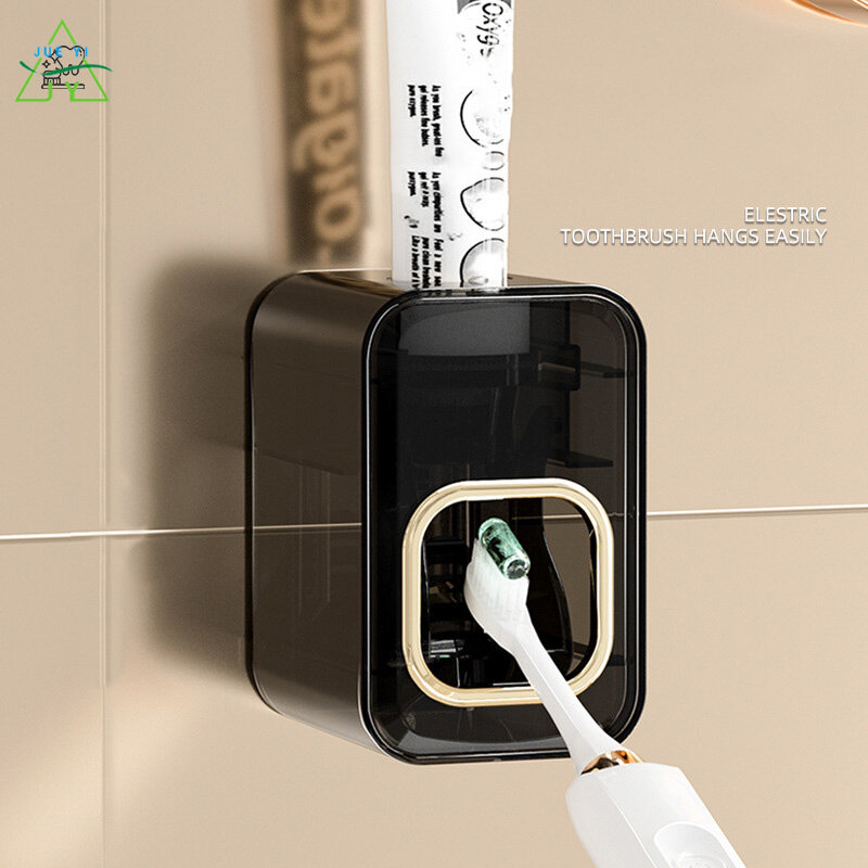 KS modern minimalist wall-mounted toothbrush holder bathroom multi-functional punch-free toothpaste squeezer