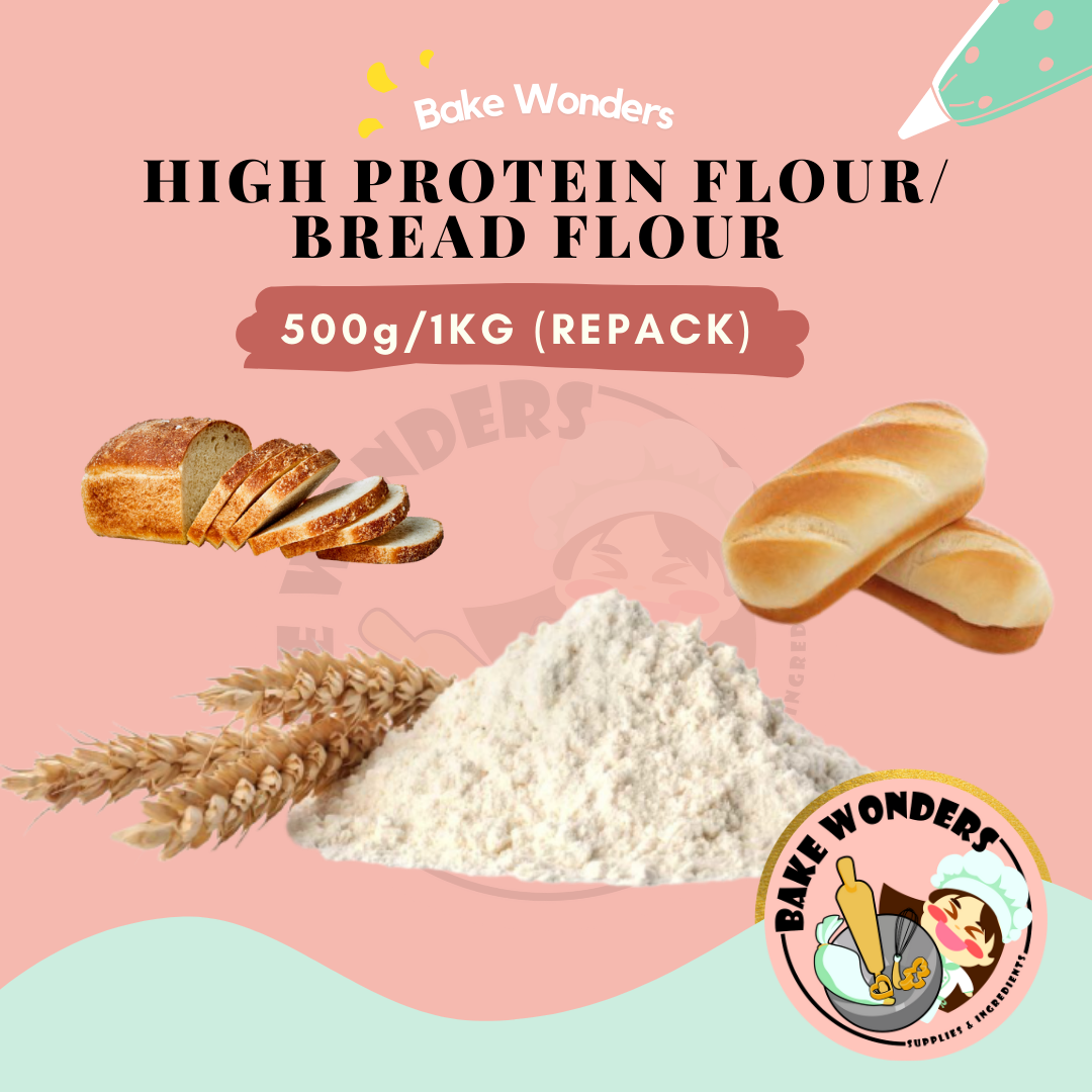 Imported High Protein Flour/Bread Flour/Tepung Roti/ 面包粉/ 高筋面粉 (500G/1KG) Lazada