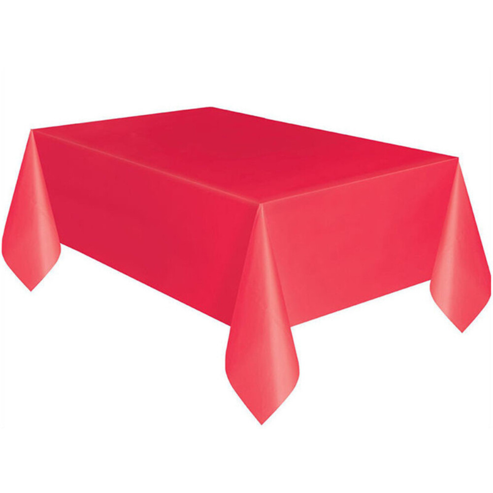 Solid Color Rectangle Dining Table Cover Cloth Birthday Party Tablecloth Decor