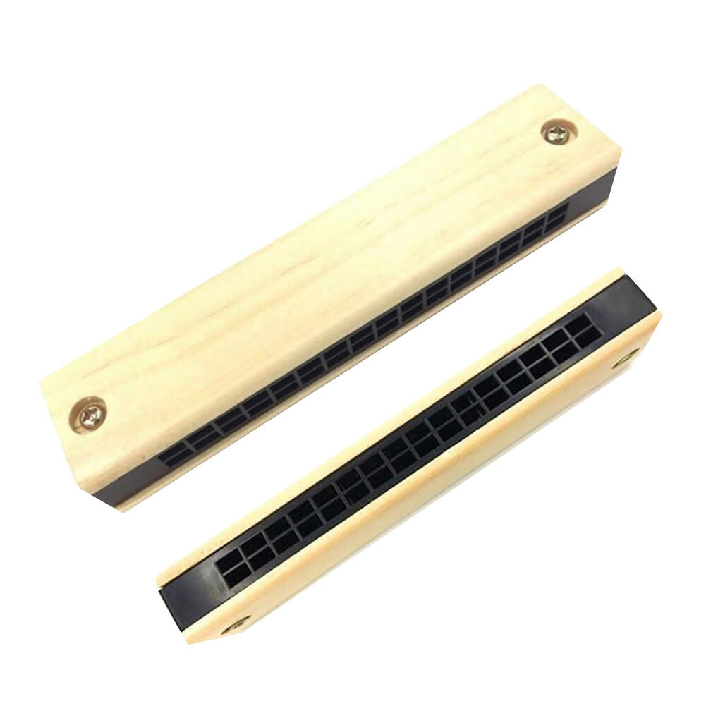 ASTELLA 16 Holes Double Row Wooden Harmonica Children Early Education Musical Instrument