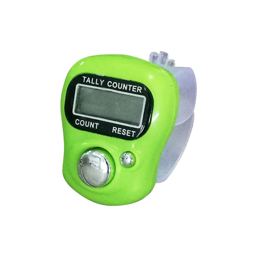 FocusAi Buddhism Religion Counter Finger Ring Counter Electronic Digital Counter Portable Hand Operated Tally LCD Screen Random Color