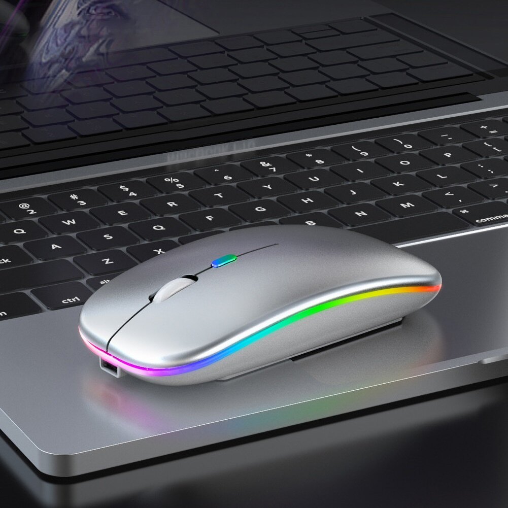 Chuột Công Thái Học Có Thể Sạc Lại Với Đèn Nền Led Chuột Không Dây Chuột Máy Tính Im Lặng Cho Máy Tính Xách Tay