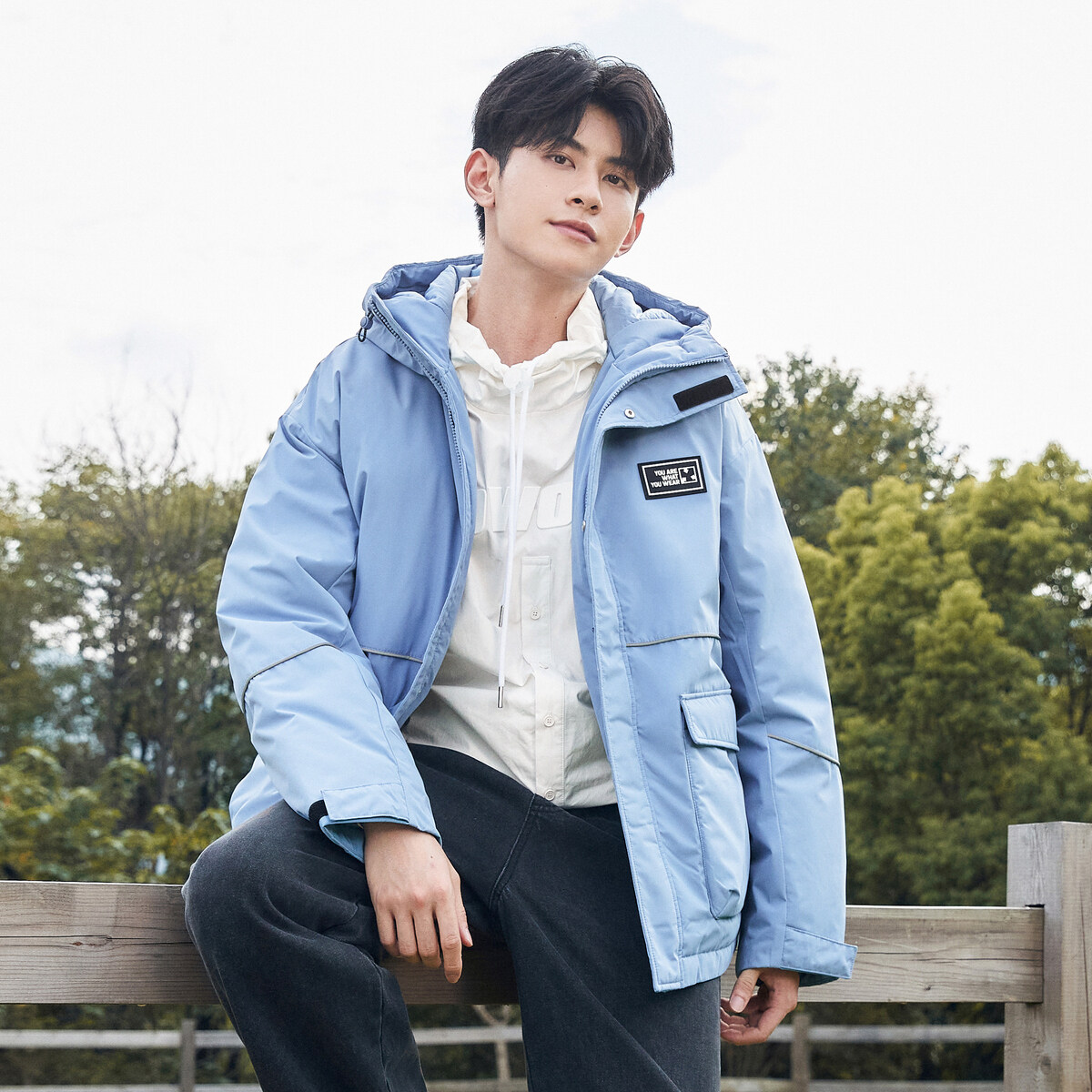 Semir Down Jacket Men Winter Outdoor Work Jacket Loose Genderless Jacket Trendy Down Jacket