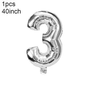 big silver letter balloons