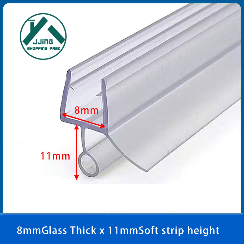 1meter or 0.5meter Shower Screen Seal Strip PVC Door Bath Shower Seal Strips for 6~12mm Glass ...