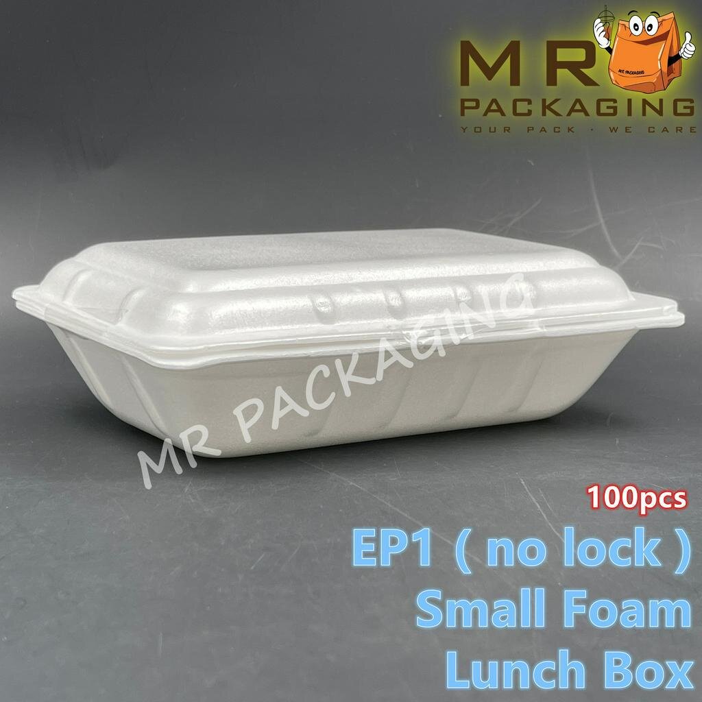 Polystyrene Small Foam Lunch Box [ 100pcs± ] Polistrin Polisterin