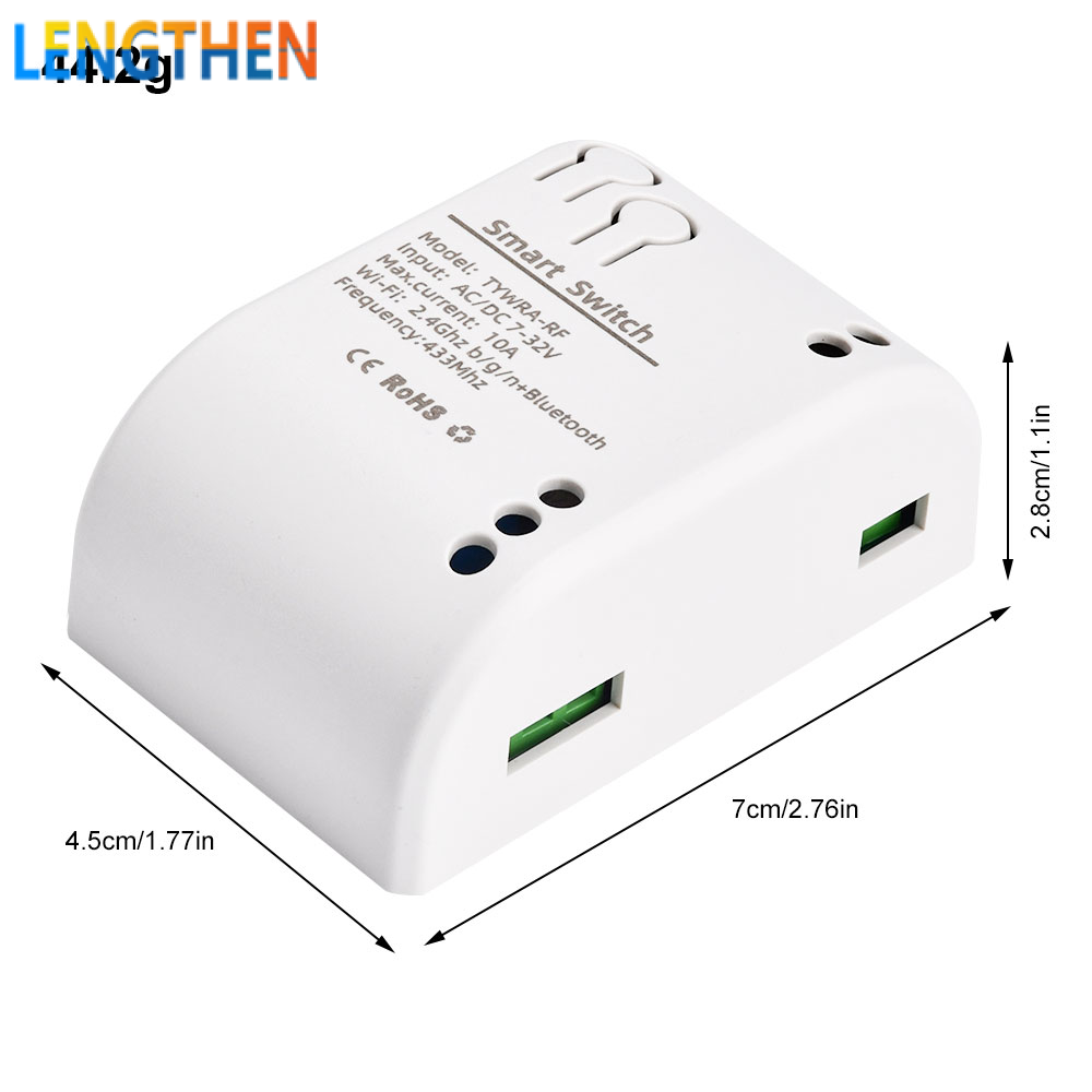 FocusAi  Tuya Mô-đun Công Tắc WiFi Không Dây Điều Khiển Từ Xa Thông Minh Bộ Thu RF 1/2/4CH DC 7-32V 5V 12V 24V 220V 10A Rơle WiFi Tương Thích Với Alexa