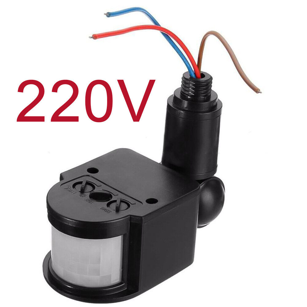 KEBETEME LED Motion Sensor 220V 12V Automatic Infrared PIR Movement Detector Wall Mount Timer Outdoor 12 Volt Sensor Light Switch