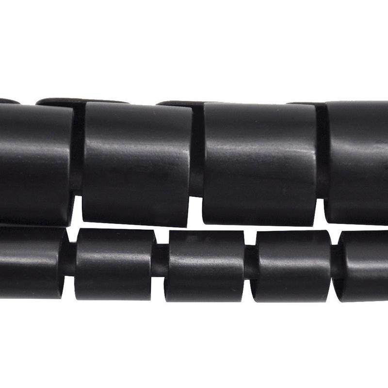 2M Cable Hide Wrap Tube 10//25mm Organizer /& Management Wire Spiral Flexible Cord