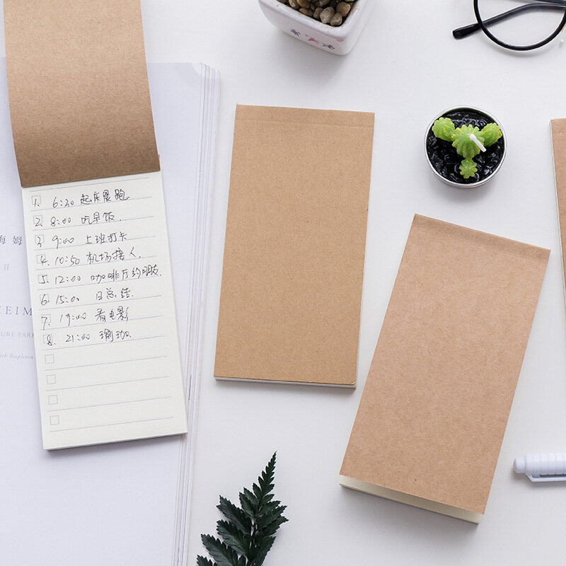 Tearable Note Pad Kraft Paper Portable Small Notebook Todo Planning Notes