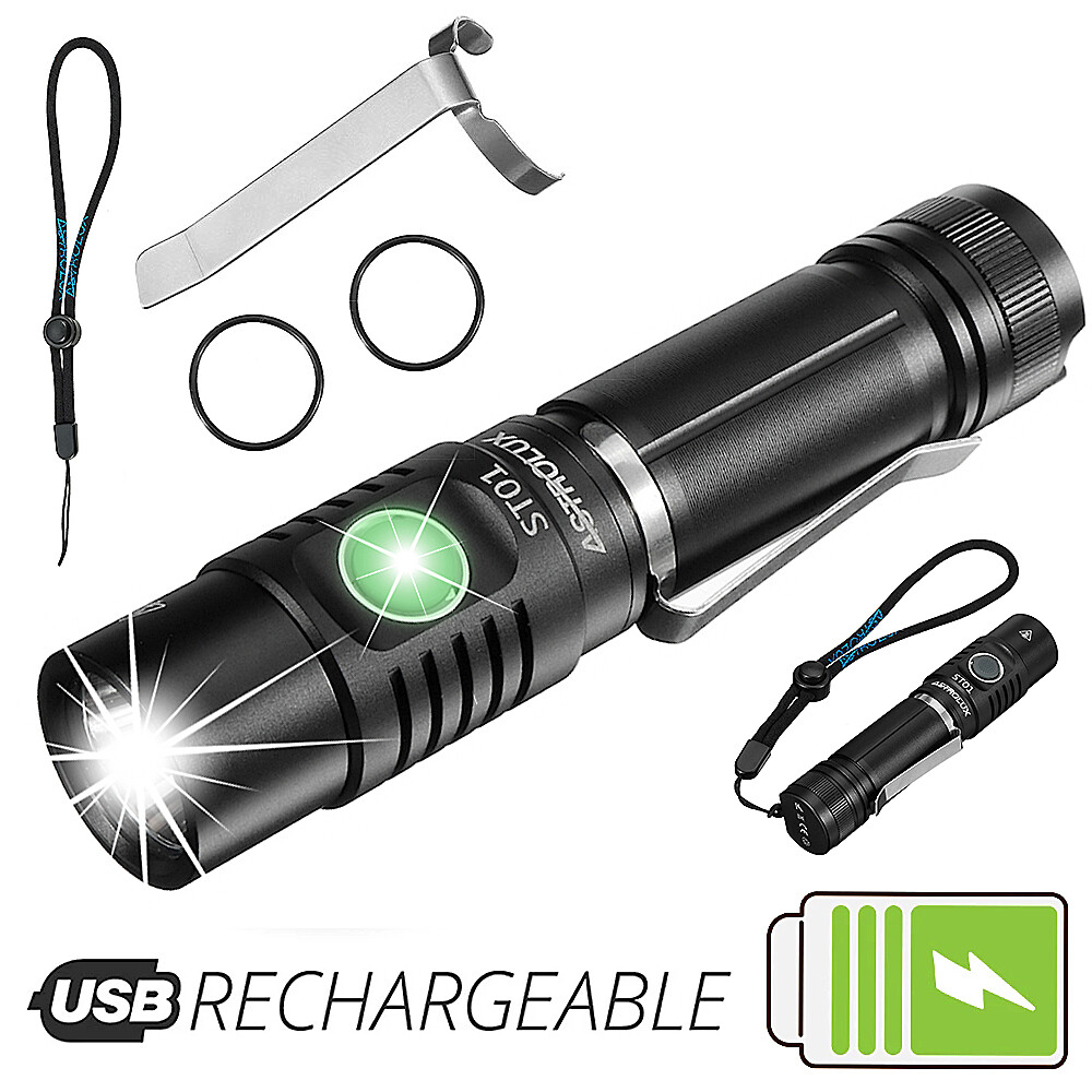 Astrolux ST01 SST40/XHP50.2 3500lm Compact EDC 21700 Flashlight 4 Modes Basic UI USB Rechargeable Ultra-bright Mini LED Torch Clip Pocket Light