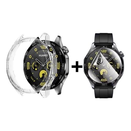 Kingzalin Hard PC Case For Huawei Watch GT4 46MM Screen Protective Case Cover Bumper Frame Protector Hollow Shell For Huawei GT 4 Accessories