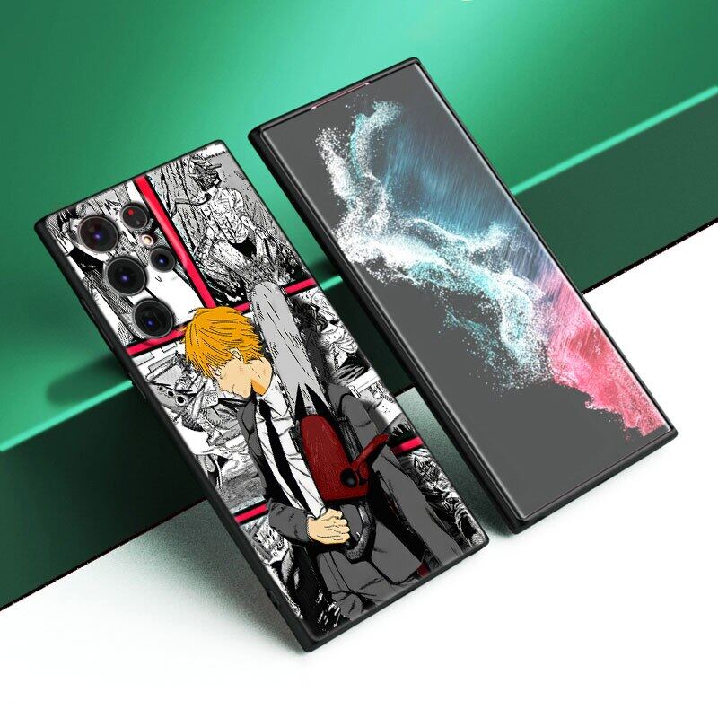 [Hot K] Anime Chainsaw Man Phone Case For Samsung Galaxy S22 S21 Ultra S20 FE S8 S9 S10E S10