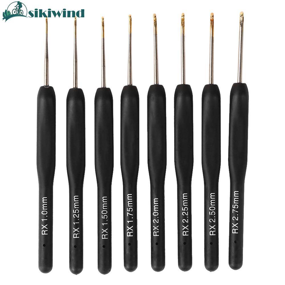 8pcs Ergonomic Aluminum Crochet Hooks Yarn Knitting Needles Set for Sweater