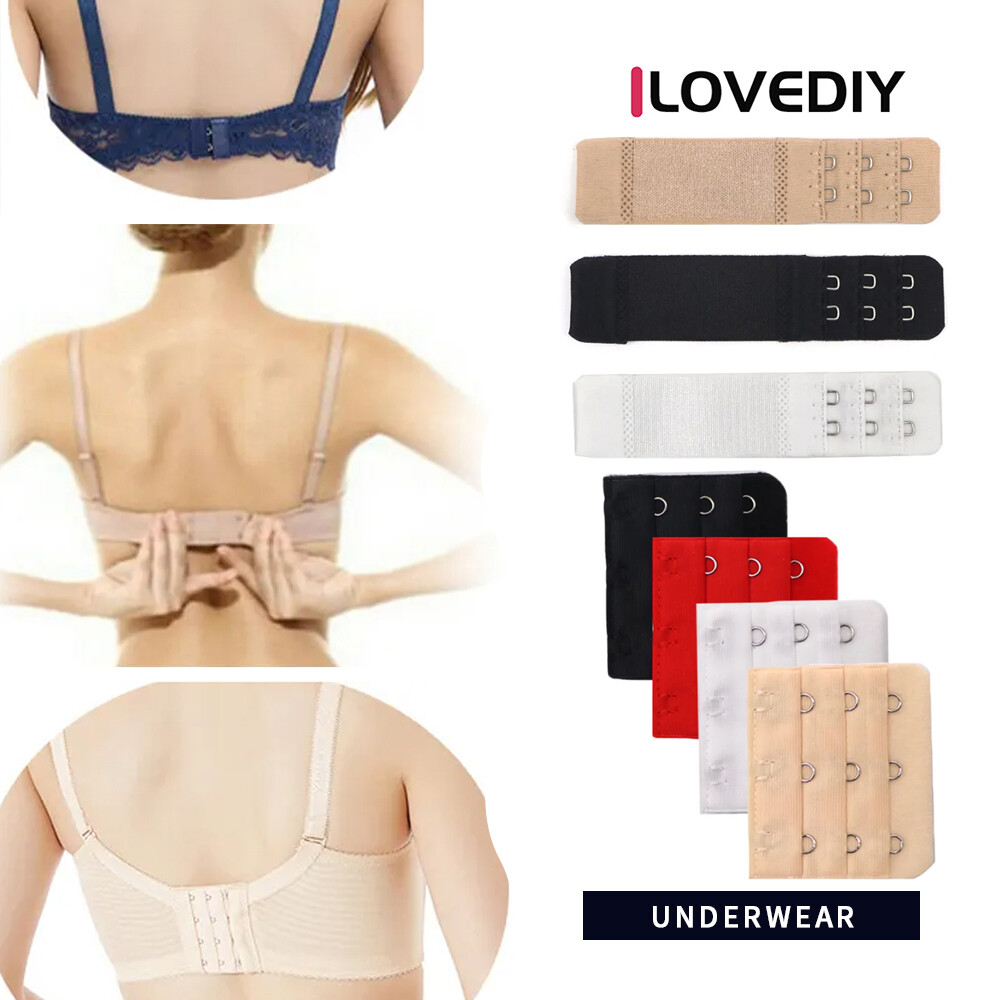 [Ilovediy] 3 móc dây đeo áo ngực phụ nữ áo ngực thun dây đeo nối dài kẹp móc mở rộng thắt lưng có thể điều chỉnh khóa thân mật