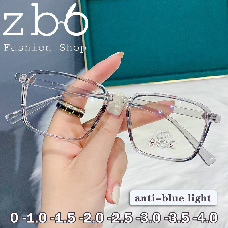 Finished Short-sight Glasses Anti Blue Light For Women Vintage Men Computer Eyeglasses Plain TR Frame Gaming Spectacles