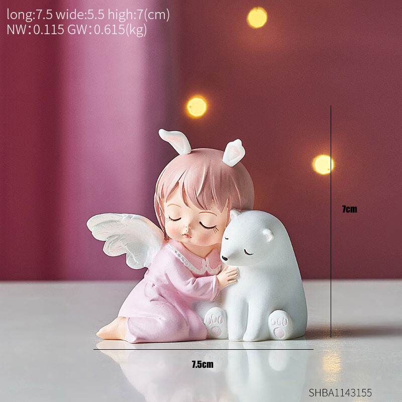 Dễ thương trang trí hình sống trang trí bức tượng nhỏ nội thất Kawaii thiên thần tượng phòng trẻ em Phụ kiện cô gái Đồ trang trí cho khu vườn Thần Tiên