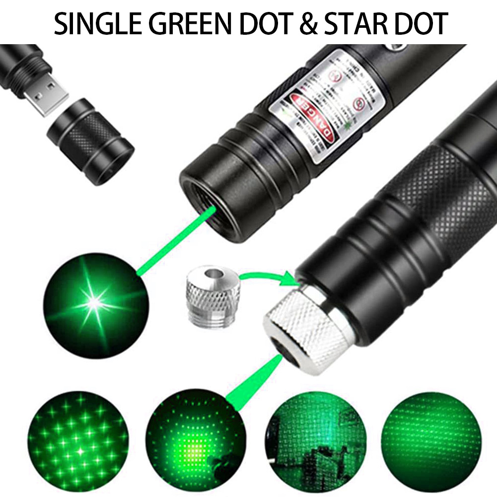 BC 10000m USB Charging Laser Torch Green Laser Pointer High Powerful Dot Single Starry Burning Match