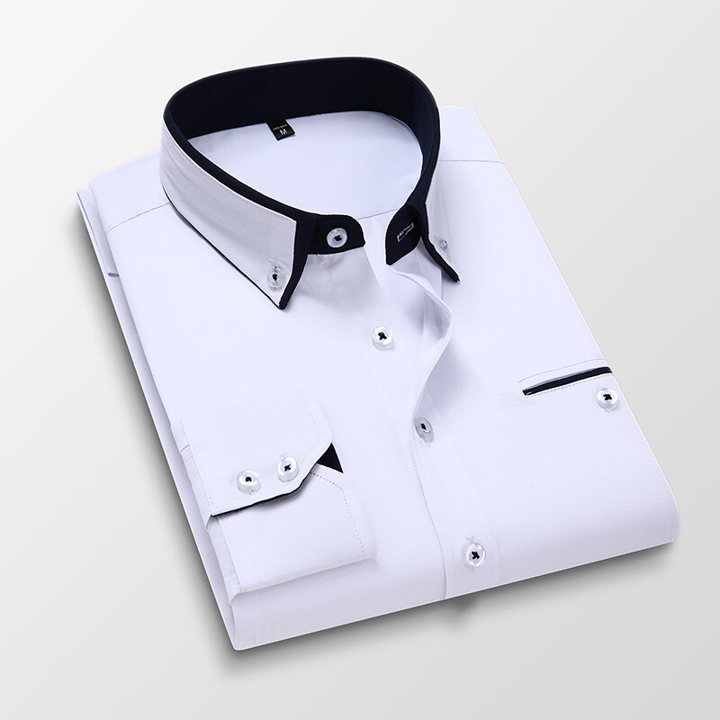 Men Shirts High Quality Formal Shirts Long Sleeve Solid Shirts