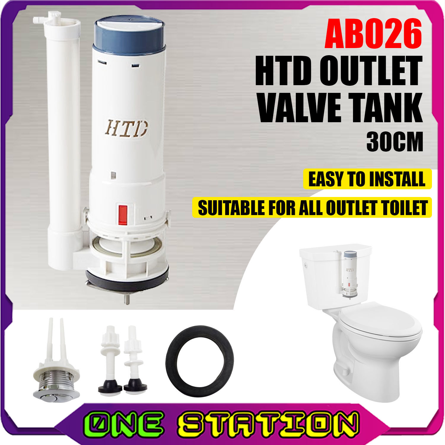 AB026 HTD Outlet Valve Toilet Flush Valve Toilet Inlet Valve Toilet