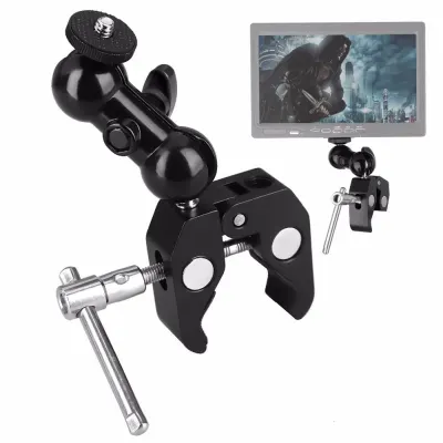 Camera Clamp Ball Head Magic Friction Arm Mount Super Crab Clamp Articulating For DJI Ronin Gimbal DSLR LCD Monitor