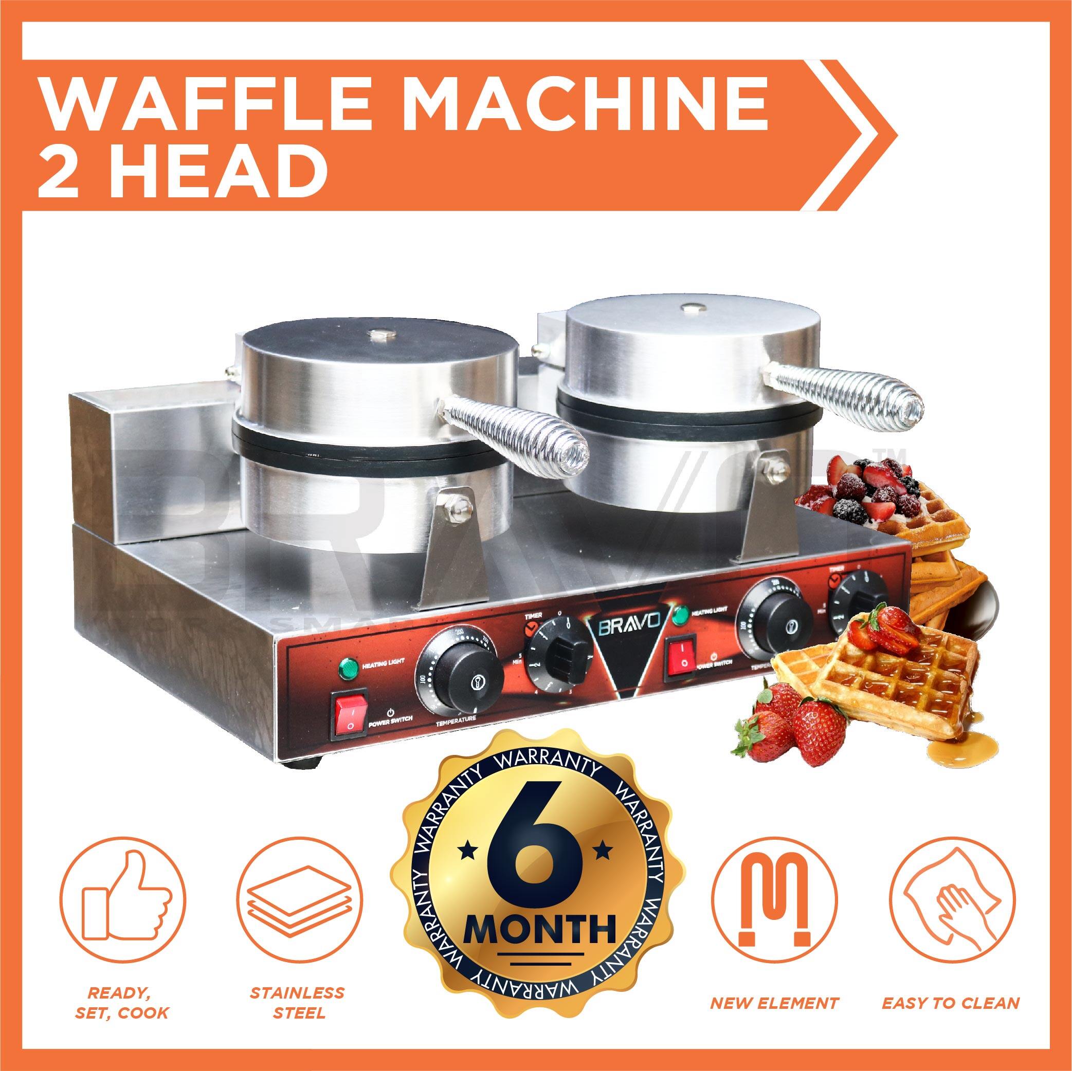Bravo [Waffle 2 Head Electric] Waffle Machine Mesin Waffle Maker Murah