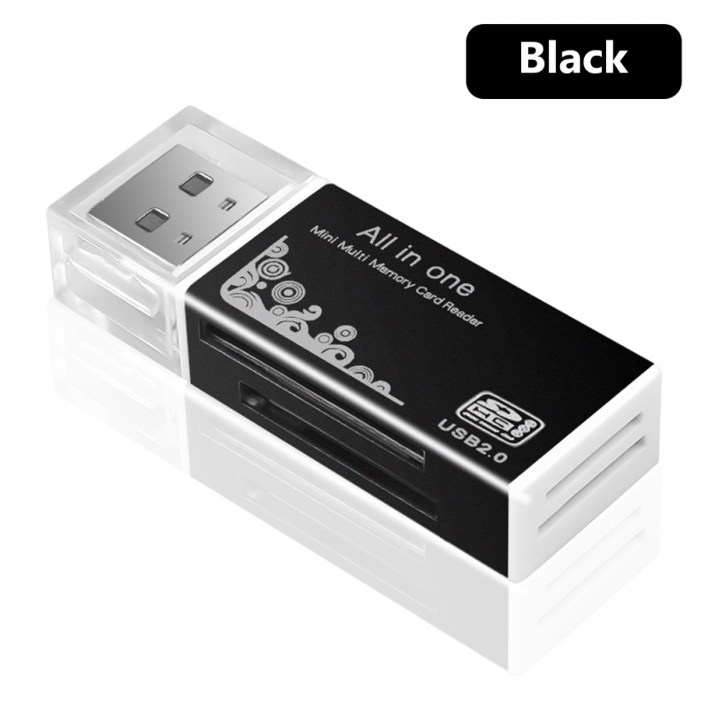 4 in 1 micro sd card reader adapter sdhc mmc usb sd memory t-flash m2 ms duo usb 2.0 4 slot memory card readers adapter support