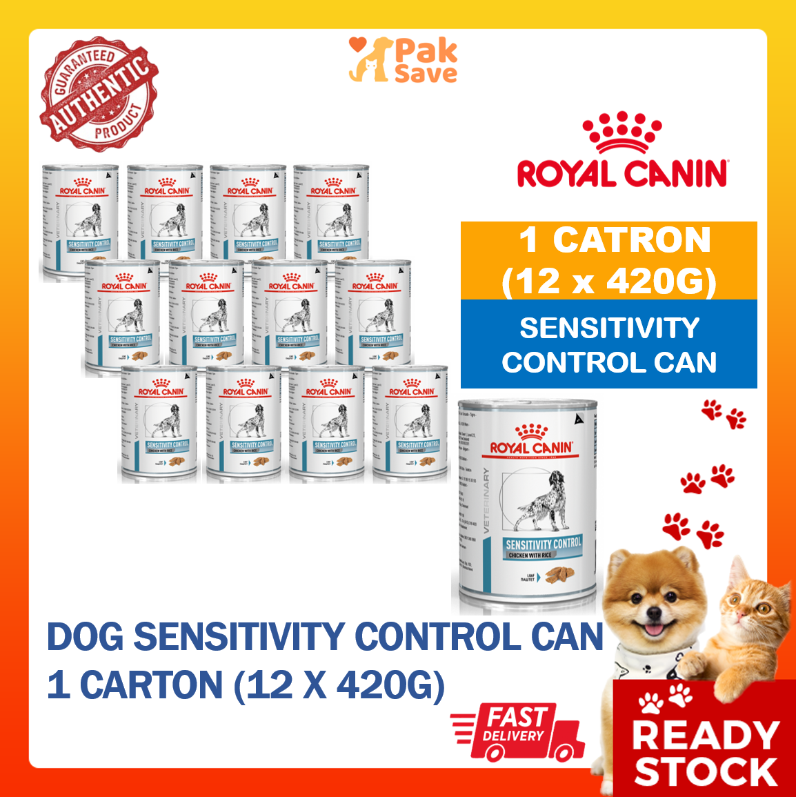 royal canin sensitivity control wet dog food duck and rice