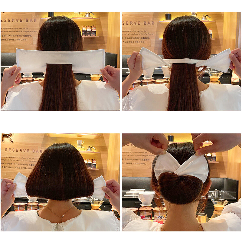 A7E2 ผู้หญิง Deft Bun Maker ใหม่วงผม Donut Bun Maker เครื่องมือ Knotted