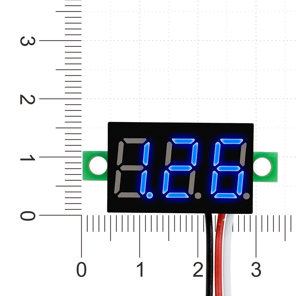 Original Aideepen  DC 0-30V 3 Wires 0.36 inch LED Panel Voltage Meter 3Digit Display Voltmeter