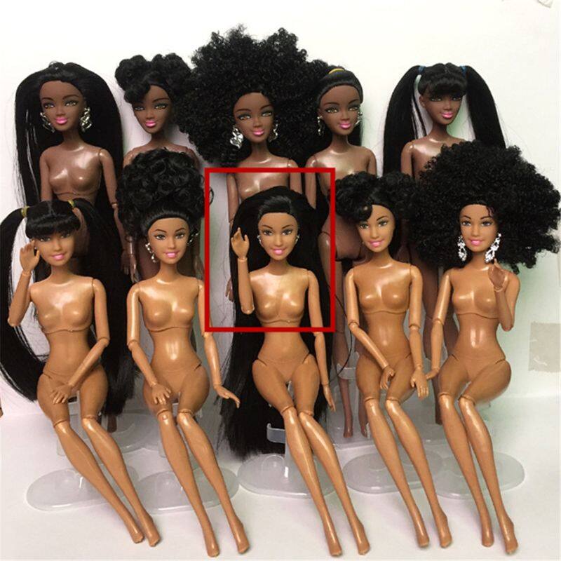 Toy African doll American Doll Accessories Body Joints Can Change Head Foot Move African Black Girl Gift Pretend Toy Bab