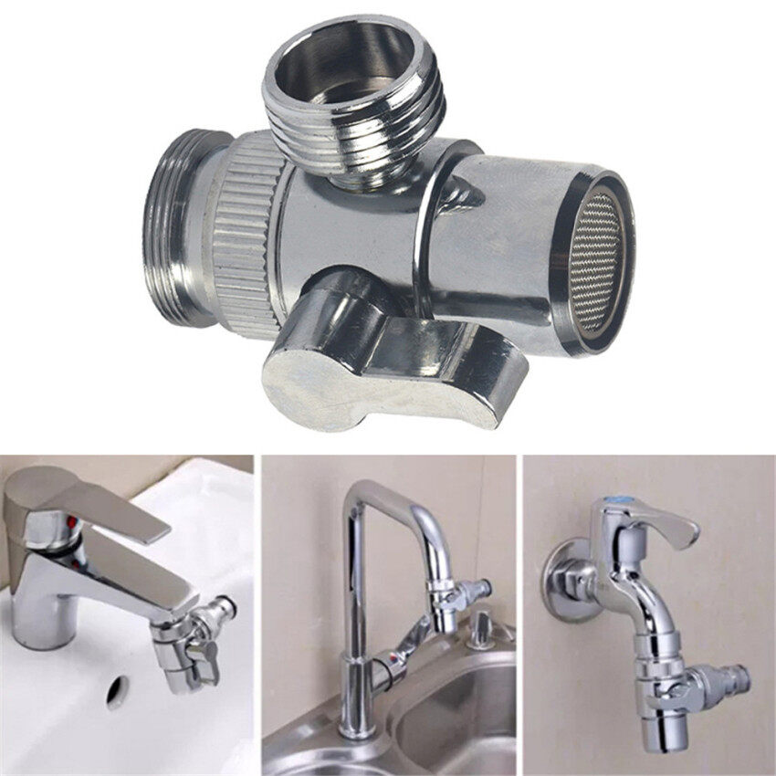 Faucet Valve Diverter Sink Valve Water Tap Faucet Splitter Adapter Home Bathroom Kitchen Diverter