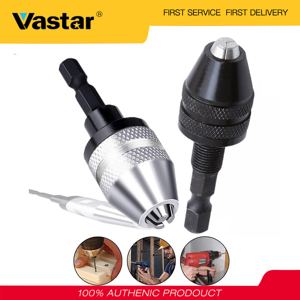 Vastar Cặp đầu ụ máy khoan có thể thay đổi 0.3-0.6mm đầu nối lục giác 1/4 cho máy khoan điện...