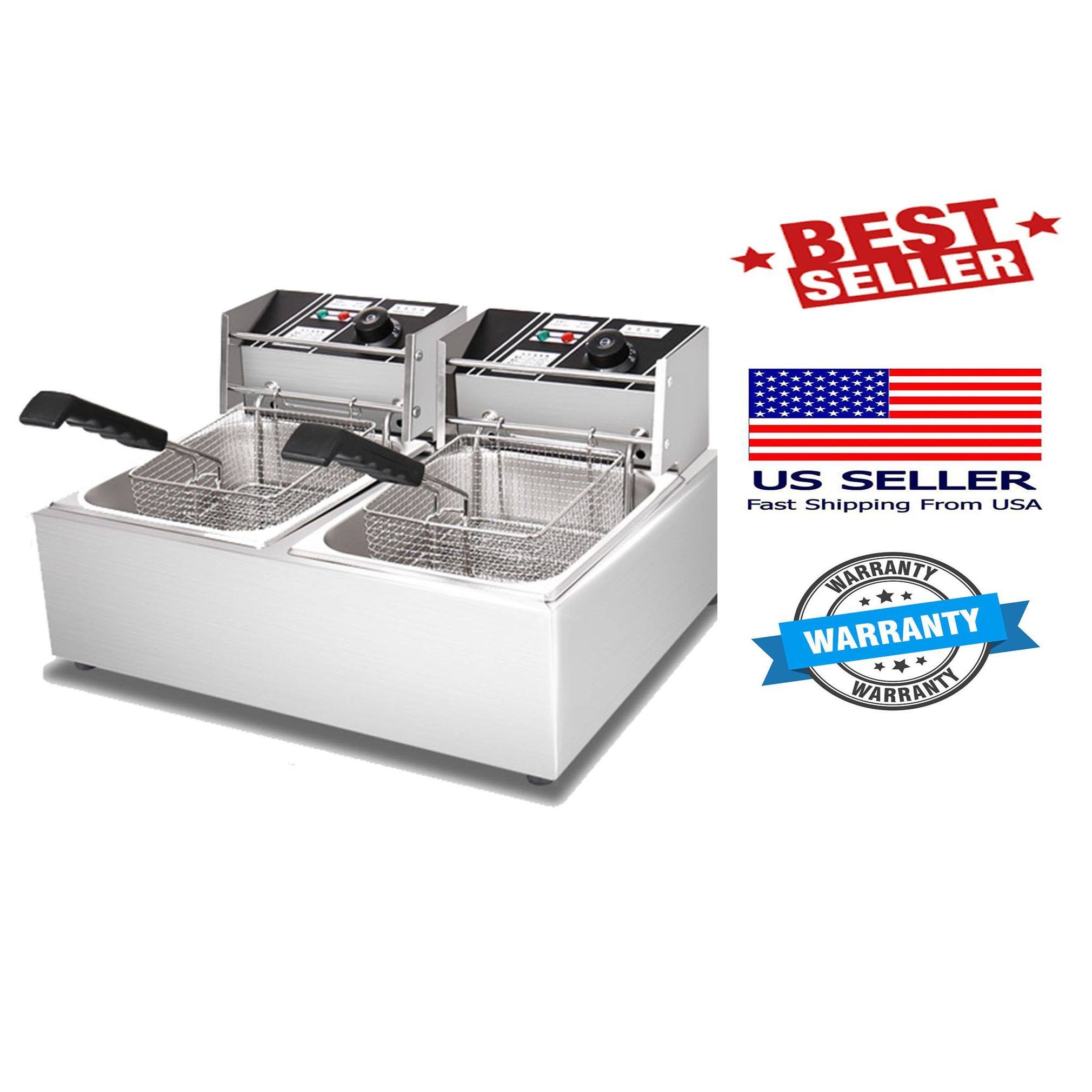 NEW 5 Gallon Electric Double Deep Fryer Model FY2 Counter Top