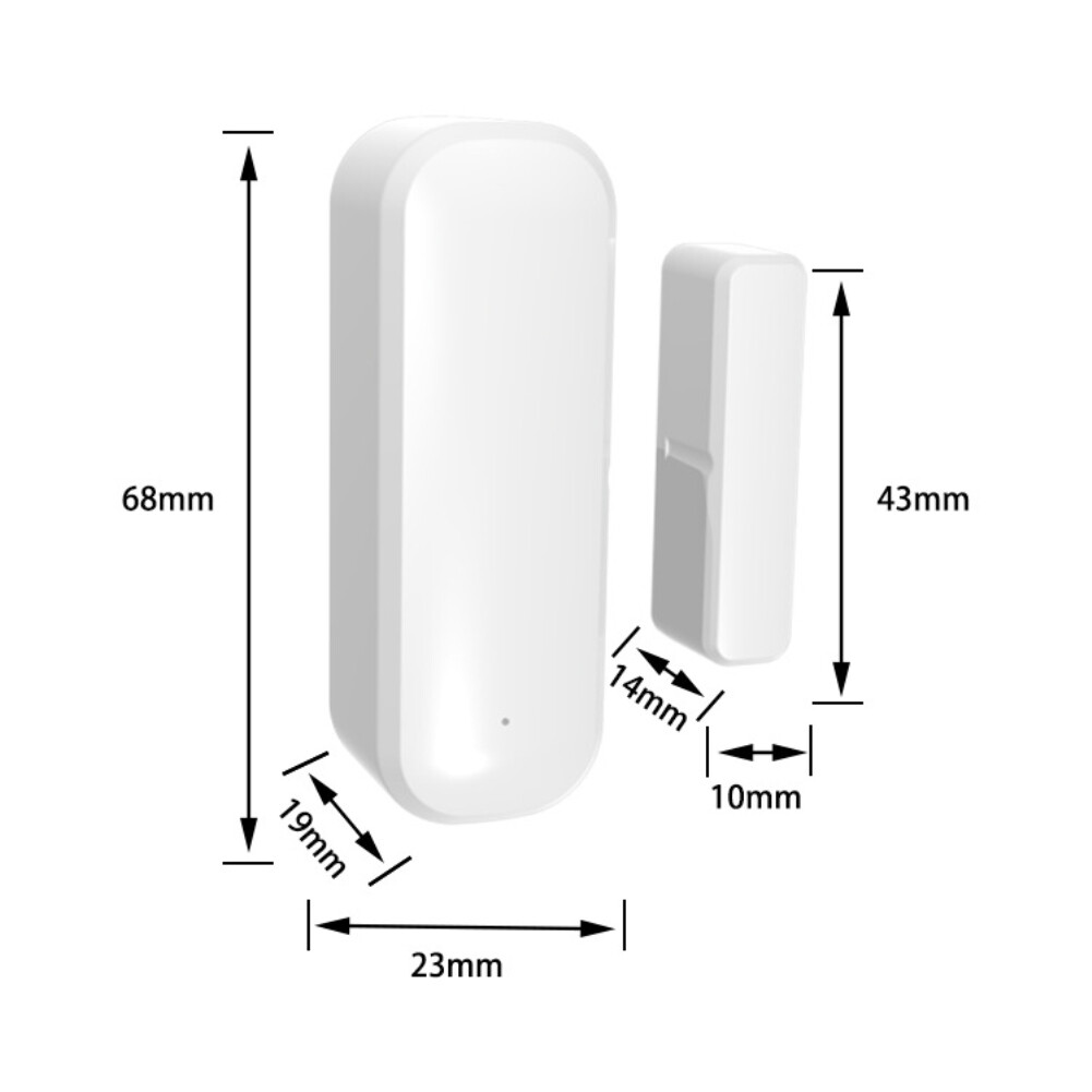 EL style Tuya ZigBee Smart Door and Window Sensor Smart Switch Wireless Door Detector APP/Voice Control Remote Alarm Smart Home