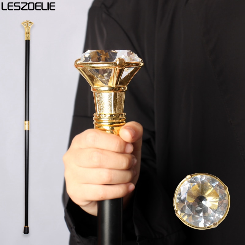 Luxury Walking Stick Canes Men Diamond Type Handle Decorative Walking Cane Women Elegant Fashion Vintage Hand Cane Walking Stick