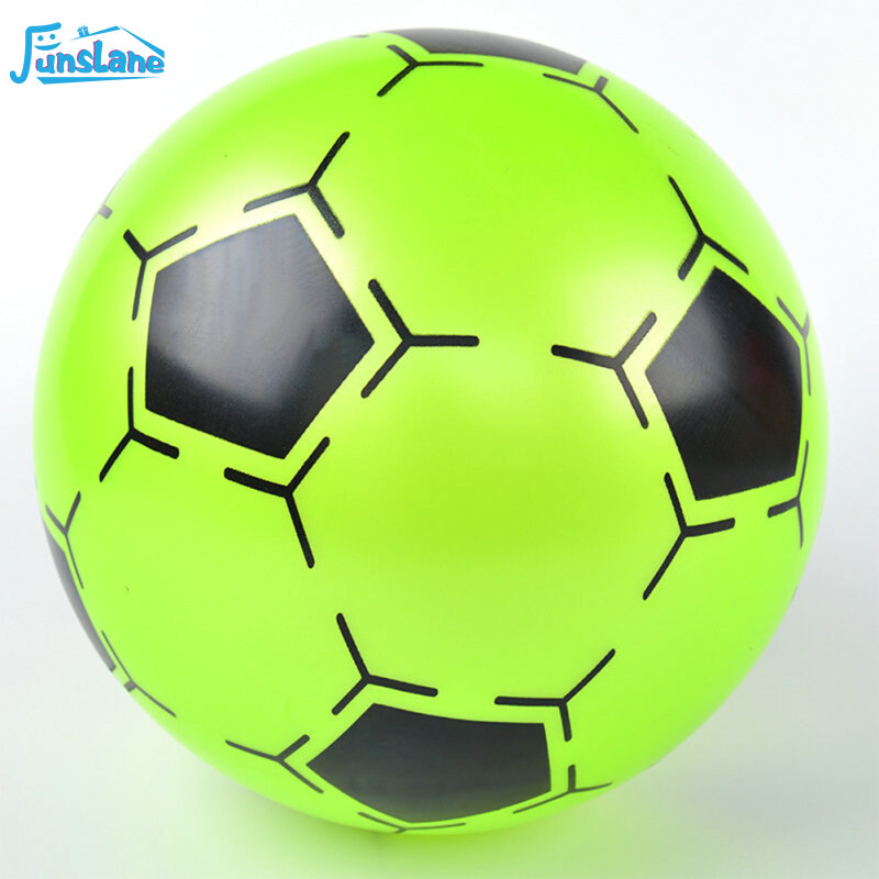 FunsLane 9 Inch Children Inflatable PVC Soccer Ball Toy Football Shape