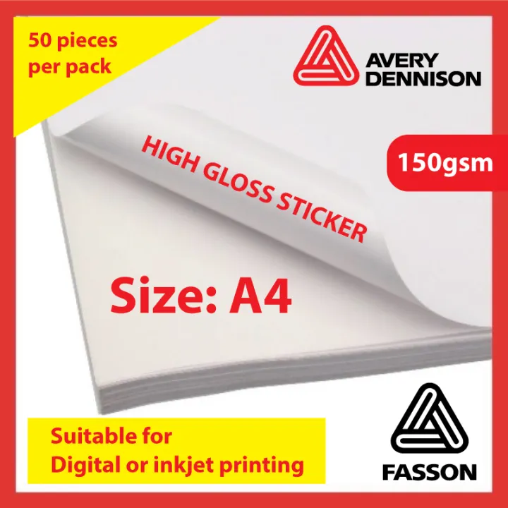 sticker glossy paper a4