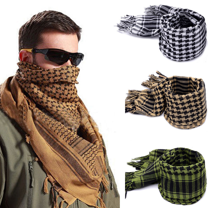 Outdoor Sports Y Store Lightweight Plaid Tassel Arab Desert Hiking Scarf  Motorcycle Sport Outdoor Cycling Headband Men Women Reversible Scarves Wrap