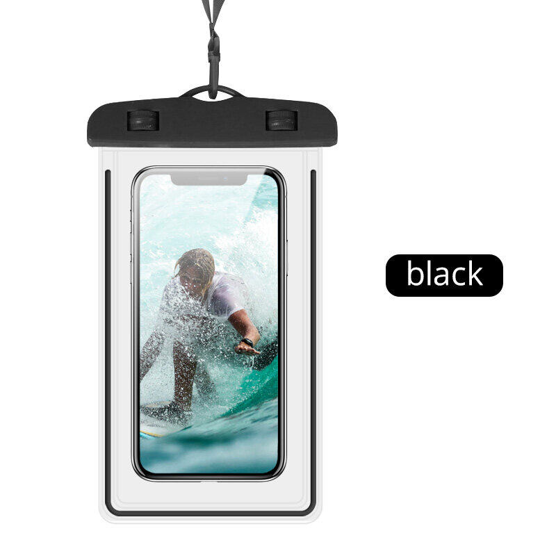 FONKEN IPX8 Luminous Waterproof Phone Case Drift Diving Swimming Protective Bag Underwater Dry Pouch Cover For CellPhone Sports Beach Pool Skiing