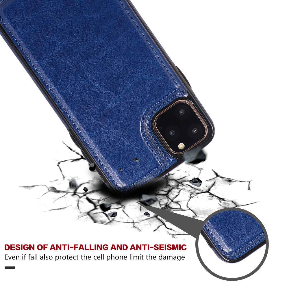 Dành Cho Ốp Lưng Apple iPhone 11/iPhone 11 Pro/iPhone 11 Pro Max Có Ngăn Đựng Thẻ PU Da Chân Đế Kép Từ Tính Vỏ Chống Sốc