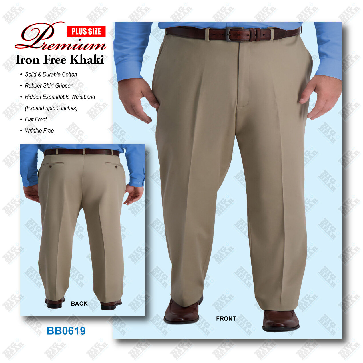 Plus Size Premium Khaki Pants Seluar 