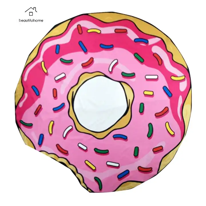 Large Round Beach Towel Colorful Print Shower Floor Mat Home Tapestry Shawl