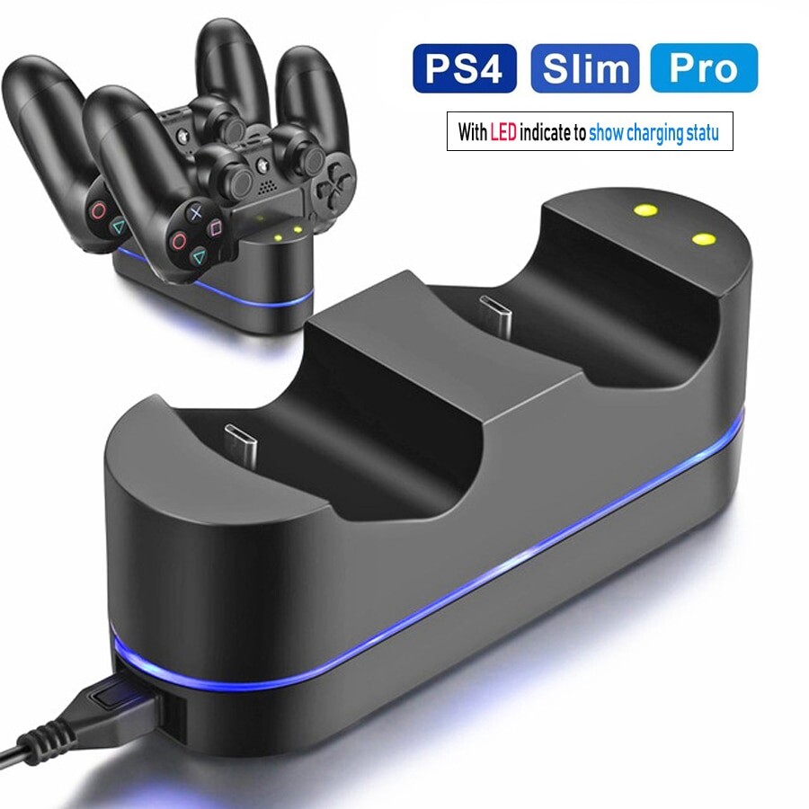 PS4 Controller Charger Holder For PlayStation4 / Slim PS Pro Dualshock 4 Controller Gamepad Charging Dock Station Stand With Cable