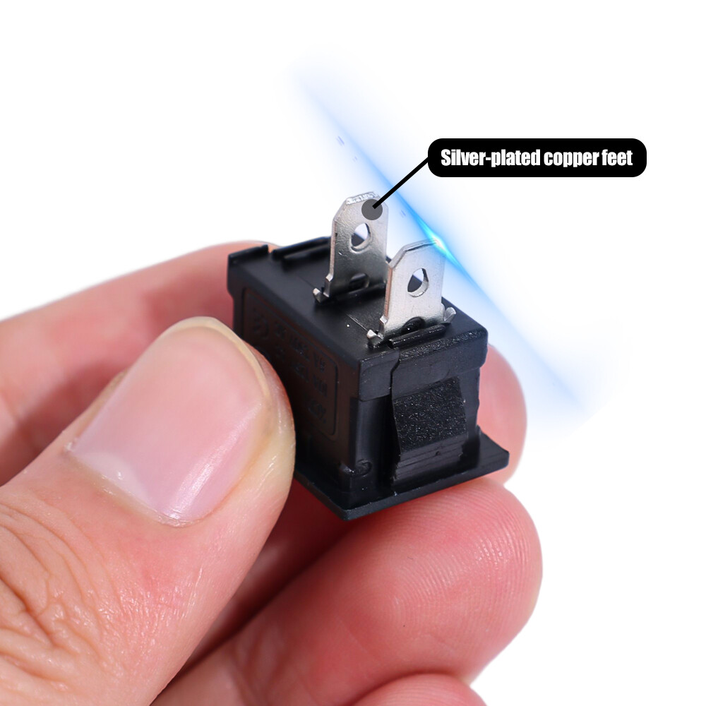 10pcs Push Button Switch 10x15mm SPST 2Pin 3A 250V KCD11 Snap-in on/Off Rocker Switch