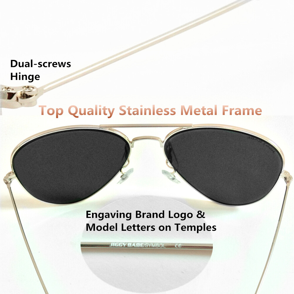 Top Original Brand Name Designer Aviator Sunglasses Gradient Polarized